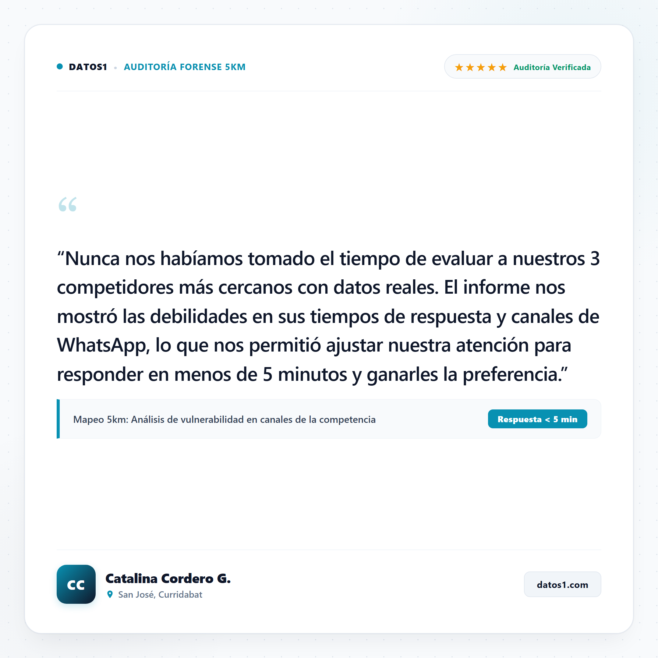 Testimonio de Catalina Cordero G. - San José, Curridabat - Auditoría Forense DATOS1