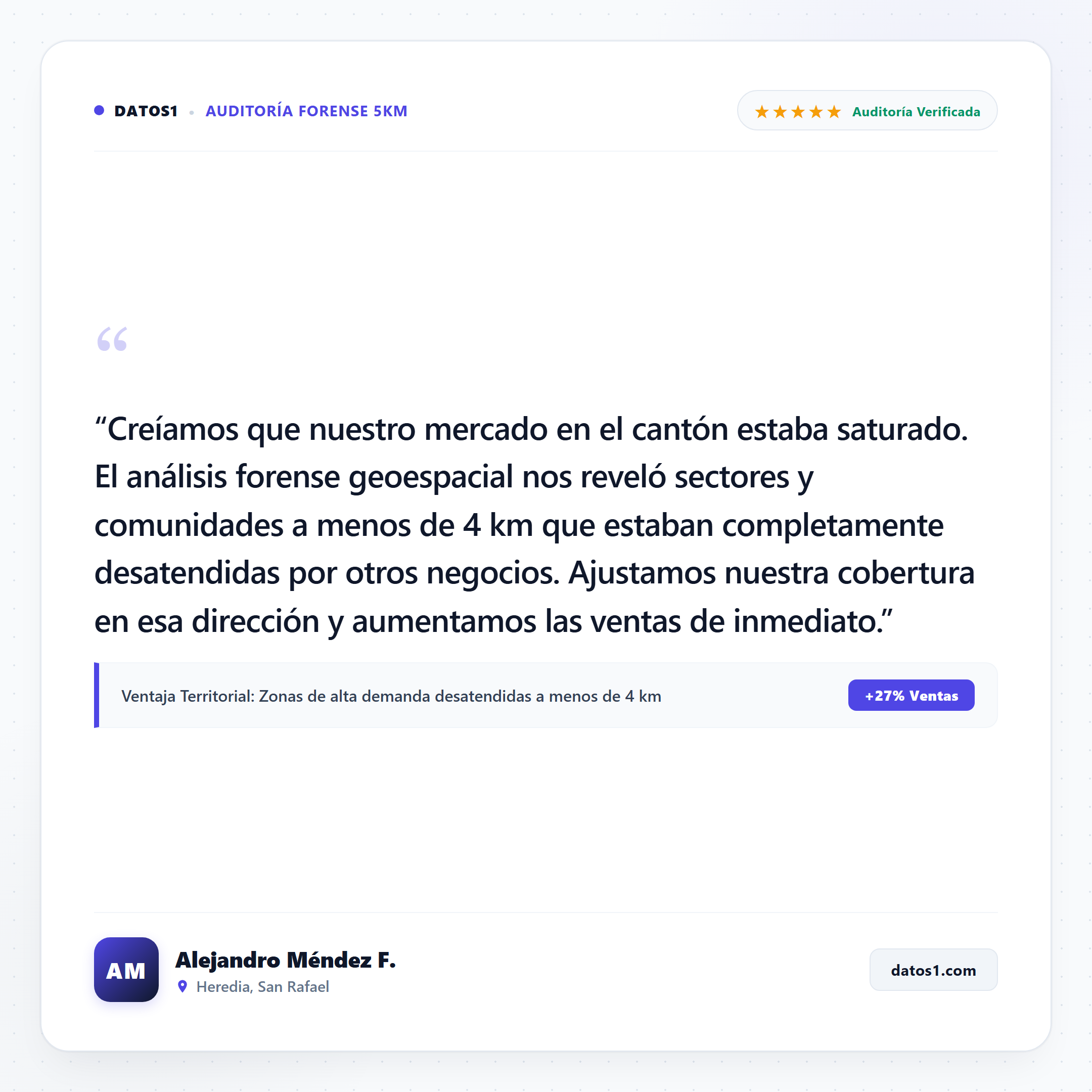 Testimonio de Alejandro Méndez F. - Heredia, San Rafael - Auditoría Forense DATOS1